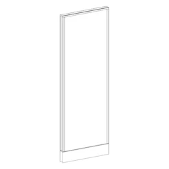 P6724 Webb Panel - 67"H X 24"W Aspen Fabric, Silver (2 Non-power Raceway Covers)