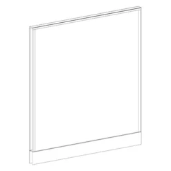 P5348 Webb Panel - 53"H X 48"W Aspen Fabric, Silver (2 Non-power Raceway Covers)