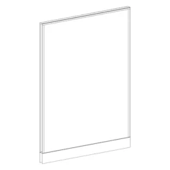 P6748 Webb Panel - 67"H X 48"W Aspen Fabric, Silver (2 Non-power Raceway Covers)