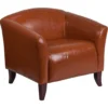 Flash Furniture 111-1-CG-GG Hercules Imperial Series Leather Reception Chair In Cognac