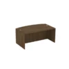 PL187 66" BOW FRONT DESK SHELL- MODERN WALNUT
