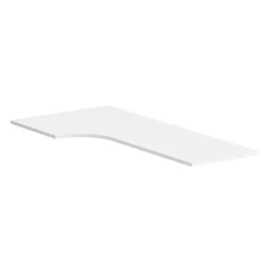 PLT723624L Left 72x36x24x24 Corner Worksurface- WHITE