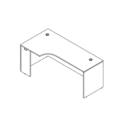 PL178L 71" LEFT PORKCHOP 30"d - MAPLE