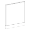 P3936 Webb Panel - 39"H X 36"W Aspen Fabric, Silver (2 Non-power Raceway Covers)
