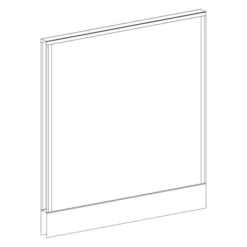P3936 Webb Panel - 39"H X 36"W Aspen Fabric, Silver (2 Non-power Raceway Covers)