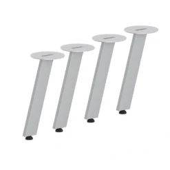 PLTVLEG417SILVER METAL V LEG END TABLE BASE