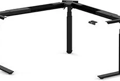 PLTECAB6078E3S3MLWF DELUXE ELECTRIC HEIGHT ADJUSTABLE CORNER TABLE BASE - BLACK