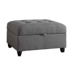Coaster 500414 Stonenesse Grey Storage Ottoman With Button Tufting In Grey