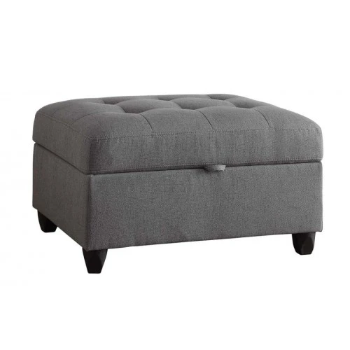 Coaster 500414 Stonenesse Grey Storage Ottoman With Button Tufting In Grey 1 Coaster 500414 Stonenesse Grey Storage Ottoman With Button Tufting In Grey