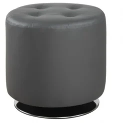 Coaster 500555 Ottomans Contemporary Circular Ottoman In Grey