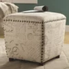 Coaster 501108 Ottomans Upholstered Ottoman With Nailhead Trim In Grey