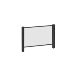 20X36 CLEAR ACR PANEL BLK FRM