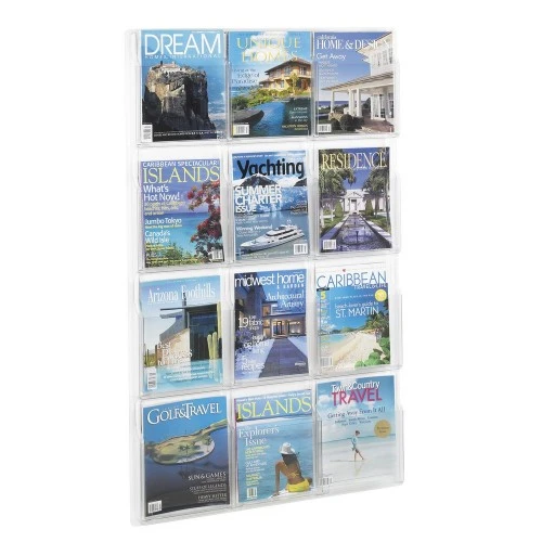 Safco Reveal 12 Magazine Display Clear 5602CL 1 Safco Reveal 12 Magazine Display Clear 5602CL