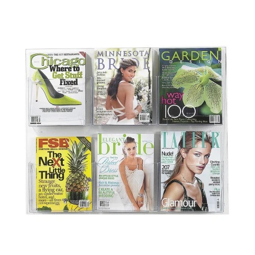 Safco Clear2c 6 Magazine Display Clear 5667CL 1 Safco Clear2c 6 Magazine Display Clear 5667CL
