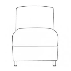 High Point Furniture Accompany Metal Armless Lounge Chair 5904MET