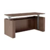 PLTHATEP30MOD72 Deluxe Electric Height Adjustable Laminate Desk 72"- MODERN WALNUT AND SILVER