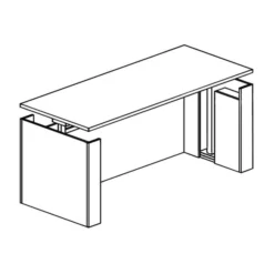 PLTHATEP30MOD72 Deluxe Electric Height Adjustable Laminate Desk 72"- MAPLE AND BLACK