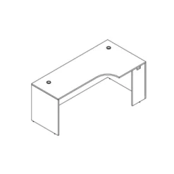 PL178R 71" RIGHT PORKCHOP 30"d - ESPRESO