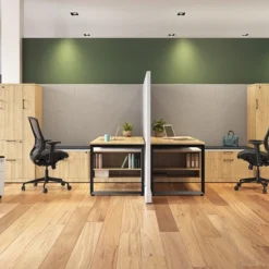 P6730 Webb Panel - 67"H X 30"W Aspen Fabric, Silver (2 Non-power Raceway Covers) -Legacy Shop 7a1df757f0c19b85c7a31635f970