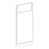 PGF6730 Glazed Panel 67" High X 30, NON-power, Aspen, Silver, 2 Raceways