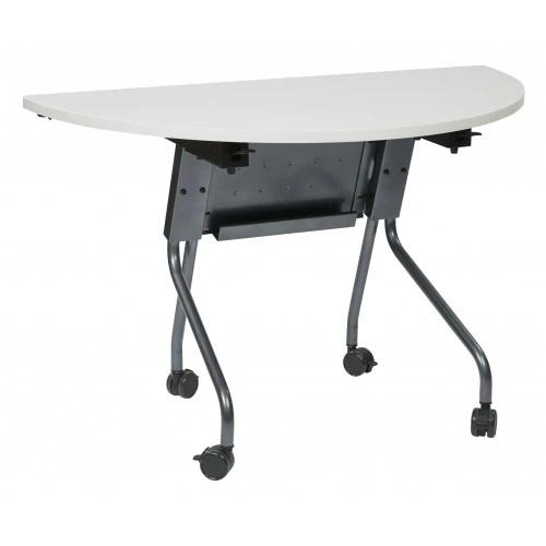 Office Star 842HR24BC 48" Wide Half Round Table Black Frame With Cherry Top 1 Office Star 842HR24BC 48" Wide Half Round Table Black Frame With Cherry Top