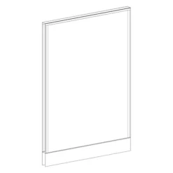 P5336 Webb Panel - 53"H X 36"W Aspen Fabric, Silver (2 Non-power Raceway Covers)