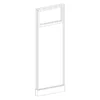 PGF6724 Glazed Panel 67" High X 24, NON-power, Aspen, Silver, 2 Raceways