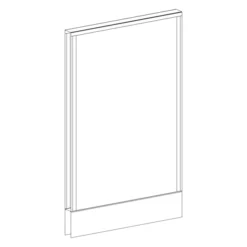P3924 Webb Panel - 39"H X 24"W Aspen Fabric, Silver (2 Non-power Raceway Covers)