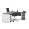 Bestar 93880-59 Connexion L-shaped Workstation Kit In Slate Sandstone