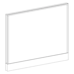 P3948 Webb Panel - 39"H X 48"W Aspen Fabric, Silver (2 Non-power Raceway Covers)