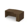 PL177R 71" RIGHT PORKCHOP-BOWFRONT- MODERN WALNUT