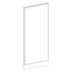 P6730 Webb Panel - 67"H X 30"W Aspen Fabric, Silver (2 Non-power Raceway Covers)