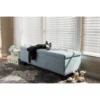 Baxton Studio BBT3136-OTTO-Light Blue-H1217-21 Hannah Light Blue Fabric Upholstered Button-Tufting Storage Ottoman Bench