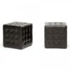 Baxton Studio BH-5589-DARK BROWN-OTTO Siskal Modern Cube Ottoman Set Of 2