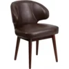 Flash Furniture BT-4-BN-GG Leather Lounge Chair In Brown Walnut