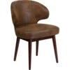 Flash Furniture BT-5-BOM-GG Bomber Microfiber Lounge Chair In Brown Walnut