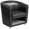 Flash Furniture BT-8220-BK-GG Black Leather Guest Chair With Tablet Arm