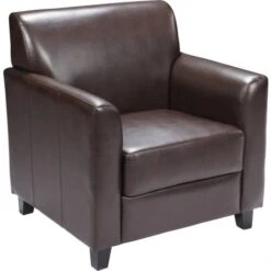 Flash Furniture HERCULES Diplomat Series Brown Leather Chair BT-827-1-BN-GG