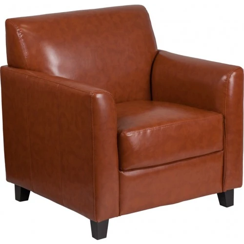 Flash Furniture BT-827-1-CG-GG Hercules Diplomat Series Leather Reception Chair In Cognac 1 Flash Furniture BT-827-1-CG-GG Hercules Diplomat Series Leather Reception Chair In Cognac