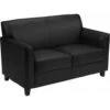 Flash Furniture HERCULES Diplomat Series Black Leather Love Seat BT-827-2-BK-GG