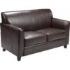 Flash Furniture HERCULES Diplomat Series Brown Leather Love Seat BT-827-2-BN-GG