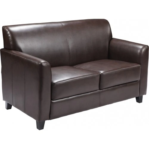 Flash Furniture HERCULES Diplomat Series Brown Leather Love Seat BT-827-2-BN-GG 1 Flash Furniture HERCULES Diplomat Series Brown Leather Love Seat BT-827-2-BN-GG