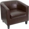 Flash Furniture Brown Leather Office Guest Chair / Reception Chair [BT-873-BN-GG]