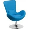 Flash Furniture Fabric Egg Series Reception-Lounge-Side Chair In Aqua