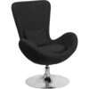 Flash Furniture Fabric Egg Series Reception-Lounge-Side Chair In Black