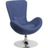 Flash Furniture Fabric Egg Series Reception-Lounge-Side Chair In Blue