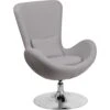 Flash Furniture Leather Egg Reception-Lounge-Side Series Chair In Gray