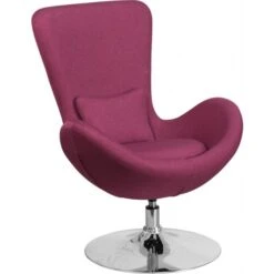 Flash Furniture Fabric Egg Series Reception-Lounge-Side Seat Chair In Magenta
