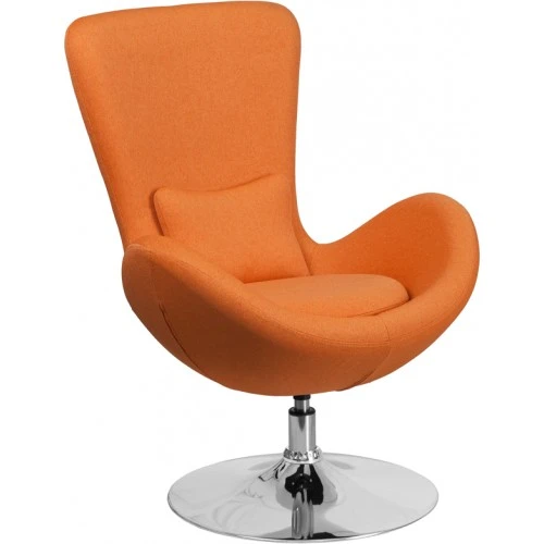 Flash Furniture Fabric Egg Series Reception-Lounge-Side Chair In Orange 1 Flash Furniture Fabric Egg Series Reception-Lounge-Side Chair In Orange