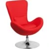 Flash Furniture Fabric Egg Series Reception-Lounge-Side Chair In Red